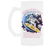 Udaytee Viaggio Verso La Luna Uniswap Tazza Per Bere Birra In Vetro Con Manico Handled Glass Beer Drinking Cup
