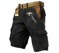 Udbeksid Pantaloncini Uomo Estivi Cargo Lavoro Cotone Shorts Tasche Elasticizzati Bermuda Corti Estivo Traspiranti Pantaloni Casual Passeggio Outdoor Libero Camminata stivo Trekking Montagna