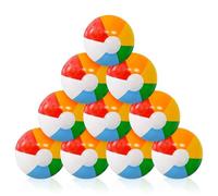 Udbrud 10 Pezzi Palloni da Spiaggia Gonfiabili, Palline per Piscina Bambini 30cm, Beach Balls Pallone da Spiaggia Colorata Bambini Palla Gonfiabile per Feste All'Aperto in Piscina in Spiaggia Estiva