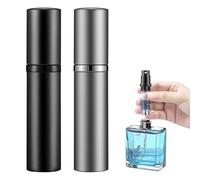 Udbrud 2 Pezzi Atomizzatore di Profumo, 5ml Mini Atomizzatore Nebulizzatore Profumo Portatile Ricaricabile Vaporizzatore da Viaggio con Tappo Protettivo Anti-Perdite per Viaggi, Donne e Uomini