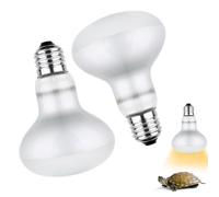 Udbrud 2 pezzi rettili lampada riscaldante terrario rettile Basking, lampada termica 100 W, lampadina E27, lampada riscaldante per lucertole, tartarughe, serpenti, ragno uccello
