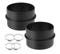 Udbrud 2PCS Connettore per Tubo Tondo da 75 mm, Connettore per Condotto con 4 Fascette in Acciaio Inox Tubo Rotondo Di Ventilazione in plastica Per Riscaldatore Eber-spacher We-bas-to