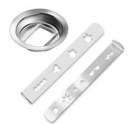 Udbrud 3 Pezzi Accessorio da pasticceria per tritacarne, 8 diverse forme Stampi Inserto per Biscotti in Acciaio inox con Anello di Connessione per Tritacarne, Utensile da Pasticceria