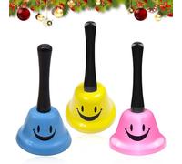 Udbrud 3 Pezzi Campanello di Metallo a Mano, Hand Bell per Reception, Dinner Bell per Hotel, Ristorante, Bancone Bar e Meditazione
