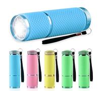 Udbrud Mini Torcia LED, 6 Pezzi 9 LED Torcia Elettrica Bambini Torcia Portatile Set Torcia Elettrica LED per Campeggio, Escursioni, Caccia, Pesca Trekking, Emergenze