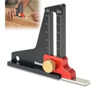 Udbrud Misuratore di Altezza in Lega di Alluminio, Righello per Misurazione della profondità del Tavolo da da 0-50 Mm, misuratore di altezza metrico per la Lavorazione del Legno e la Mitra