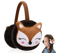 Udbrud Paraorecchie invernali per bambini, Plush Earmuffs termica Paraorecchie in Peluche Paraorecchie a volpe antivento Carino Paraorecchie protezione per orecchie, regalo di Natale e compleanno