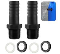 Udbrud Passacavo per Serbatoio, Set di 2 Raccordo Maschio Scanalato Dritto per Collegare Dispositivi di Irrigazione Giardino Secchio Serbatoio Connettore 1 Pollice per Tubi Irrigazione