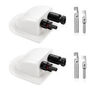 Udbrud Passacavo solare 2 pezzi ABS solare doppio passacavo impermeabile 2 pannelli solari passacavo per pannelli solari, roulotte, barca, progetto solare, impianto satellitare e aria condizionata