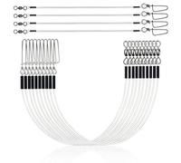 Udbrud Set da pesca con girella e moschettone, in fluorocarbonio, per acqua dolce e acqua salata, 14 pezzi