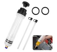 Udbrud Siringa di Aspirazione dell' Olio, 200CC Siringa Grande Siringa Aspira Olio Motore, Pompa Aspira Olio Motore Auto con 2 Tubi e Un Paio di Gomma, Estrattore Olio Motore per Autoveicoli