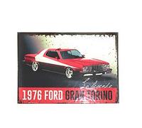 udc Editions du Sud - Targa decorativa in cartoncino 1976 Ford Gran Torino, 12 x 17 cm