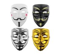 Udekit Hacker Maschera V per Vendetta Anonymous Maschera per Costume di Halloween Accessori Cosplay Partito per Puntelli