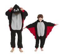 Udekit Pigiama Spaventoso di Halloween, Pigiama da Pipistrello, Tuta Intera, Abbigliamento da Notte, Costume da Carnevale Feste per Bambini dai 6 ai 8 Anni