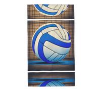 UDFKGLP Asciugamani blu con motivo pallavolo, 70 x 40 cm, delicati sulla pelle, assorbenti, soffici e morbidi, per bagno, spiaggia, esterni
