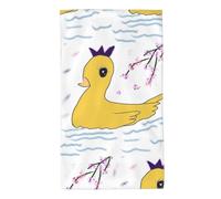 UDFKGLP Asciugamani con motivo a paperella gialla, 70 x 40 cm, delicati sulla pelle, assorbenti, soffici e morbidi, per bagno, spiaggia, esterni