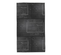 UDFKGLP Asciugamani con motivo lavagna matematica, 70 x 40 cm, delicato sulla pelle, assorbente, soffice e morbido, per bagno, spiaggia, esterni