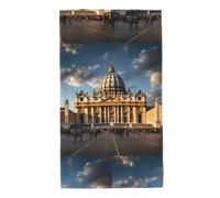UDFKGLP Asciugamano con motivo Basilica di San Pietro, 69,8 x 40,6 cm, assorbente, soffice e morbido, per bagno, spiaggia, esterni