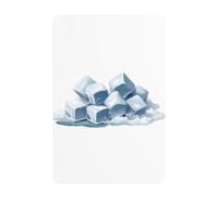 UDFKGLP Cubetti di ghiaccio che si nascondono tra le nuvole bianche Modello Pittura decorativa in latta 20,3 x 30,5 cm Realizzato in banda stagnata, resistente all'usura e durevole