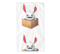 UDFKGLP Devil Bunny in The Box, asciugamano con motivo coniglietto diavolo, 69,8 x 40,6 cm, delicato sulla pelle, assorbente, soffice e morbido, per bagno, spiaggia, esterni