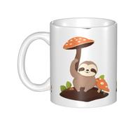 UDFKGLP Funghi sotto l'albero dei funghi Tazza in ceramica Tazze per cappuccino, latte, cereali, yogurt, latte, bevande calde o fredde Forno a microonde