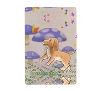 UDFKGLP Fungo del fumetto con il disegno del cane Pittura decorativa della latta 8x12 pollici Realizzato in banda stagnata, resistente all'usura e durevole