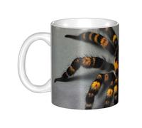 UDFKGLP Graziosa tazza in ceramica con motivo ragno tarantola per cappuccino, latte, cereali, yogurt, latte, bevande calde o fredde forno a microonde