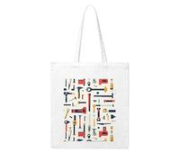 UDFKGLP Hands-on Tools Pattern Woman Canvas Tote Bag Forte e durevole per viaggi, shopping, uso quotidiano taglia unica