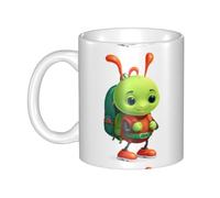 UDFKGLP Happy little ant Tazza in ceramica per cappuccino, latte, cereali, yogurt, latte, bevande calde o fredde Forno a microonde