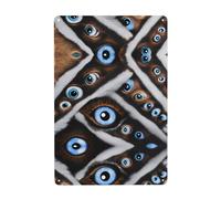 UDFKGLP Il malocchio guardò Pattern Tin pittura decorativa 20,3 x 30,5 cm Realizzato in banda stagnata, resistente all'usura e durevole