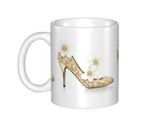 UDFKGLP La storia dei fiori e dei tacchi alti Tazza in ceramica Tazze per cappuccino, latte, cereali, yogurt, latte, bevande calde o fredde Forno a microonde