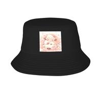 UDFKGLP Little Fat Sheep Tra i Fiori Cappello da pescatore per adulti per uomini e donne copricapo pieghevole per attività all'aperto nero