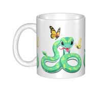UDFKGLP Tazza in ceramica con motivo "Il destino delle farfalle e dei serpenti", per cappuccino, latte, cereali, yogurt, latte, bevande calde o fredde Forno a microonde