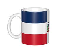 UDFKGLP Tazza in ceramica con motivo Repubblica Dominicana per cappuccino, latte, cereali, yogurt, latte, bevande calde o fredde Forno a microonde