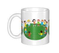 UDFKGLP Tazza in ceramica con motivo "The friend who spins in circles" per cappuccino, latte, cereali, yogurt, latte, bevande calde o fredde Forno a microonde