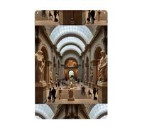 UDFKGLP The Metropolitan Museum of Art in New York Pattern Tin pittura decorativa 20,3x30,5 cm Realizzato in banda stagnata, resistente all'usura e durevole