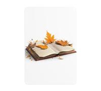 UDFKGLP Vecchi libri e foglie sparse Modello Pittura decorativa in latta 20,3 x 30,5 cm Realizzato in banda stagnata, resistente all'usura e durevole