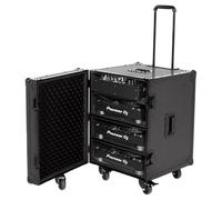 UDG U91101BL Ultimate Flight Case 4CDJ/Mixer Black Plus Trolley & Spinner Wheels