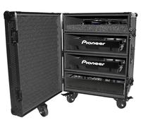 UDG U91101BL Ultimate Flight Case 4CDJ/Mixer Black Plus Trolley & Spinner Wheels