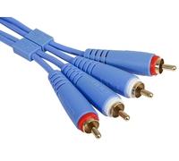 UDG Set di cavi audio RCA - RCA blu dritto, 1,5 m, compatibile con tutti i dispositivi jack a jack