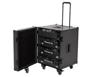 UDG U91101BL Ultimate Flight Case 4CDJ/Mixer Black Plus Trolley & Spinner Wheels