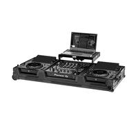 UDG U91111BL Ultimate Flight Case Set x 2 CDJ-3000X/DJM-A9 Black Plus e ruote