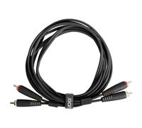 UDG - Set di cavi audio RCA - RCA, dritti, 1,5 m, compatibile con tutti i dispositivi jack a jack, colore: Nero