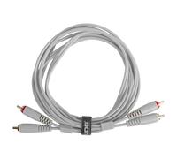 UDG Set di cavi audio RCA - RCA bianco dritto, 1,5 m, compatibile con tutti i dispositivi jack a jack