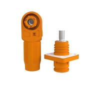 UDHBJEBQ Connettore di accumulo di energia ad alta corrente da 6 mm, connettore di immagazzinamento dell'alimentazione a vite M6, 70-120 A (Orange Plug and Socket)
