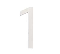 UDHSNJZG Adesivo con Numero Civico 3D, Targa in Plastica Autoadesiva, Numerica, Cassetta Postale, Appartamento, della Stanza Dell'hotel, Adesivi for La Casa Moderna(White 1)