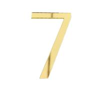 UDHSNJZG Adesivo con Numero Civico 3D, Targa in Plastica Autoadesiva, Numerica, Cassetta Postale, Appartamento, della Stanza Dell'hotel, Adesivi for La Casa Moderna(Gold 7)