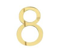 UDHSNJZG Adesivo con Numero Civico 3D, Targa in Plastica Autoadesiva, Numerica, Cassetta Postale, Appartamento, della Stanza Dell'hotel, Adesivi for La Casa Moderna(Gold 8)