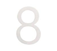 UDHSNJZG Adesivo con Numero Civico 3D, Targa in Plastica Autoadesiva, Numerica, Cassetta Postale, Appartamento, della Stanza Dell'hotel, Adesivi for La Casa Moderna(White 8)