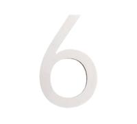 UDHSNJZG Adesivo con Numero Civico 3D, Targa in Plastica Autoadesiva, Numerica, Cassetta Postale, Appartamento, della Stanza Dell'hotel, Adesivi for La Casa Moderna(White 6)